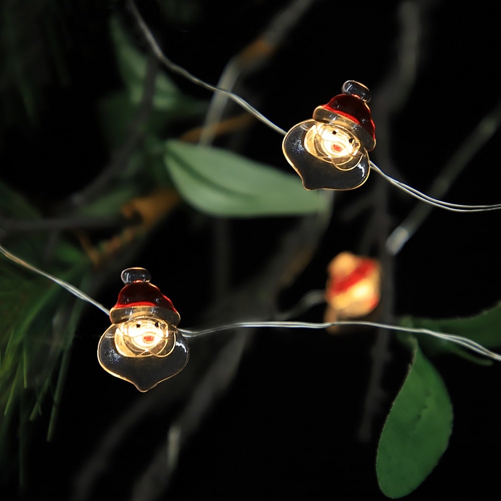 Ghirlanda decorativa luminoasa “SANTA”, cu baterii, 290cm